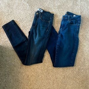 2 Pairs of PAIGE Mid-rise Skinny Jeans